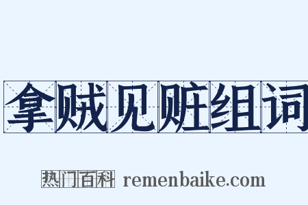 拿贼见赃组词是什么意思的图片